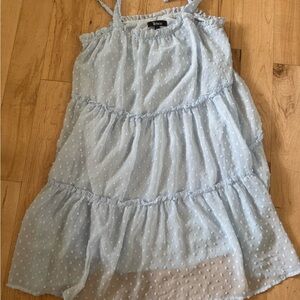 Trixxi Light Blue Tiered Dress